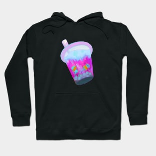 Space galactic, bubble tea, boba, fruit tea, pastel, aesthetic, kawaii Hoodie